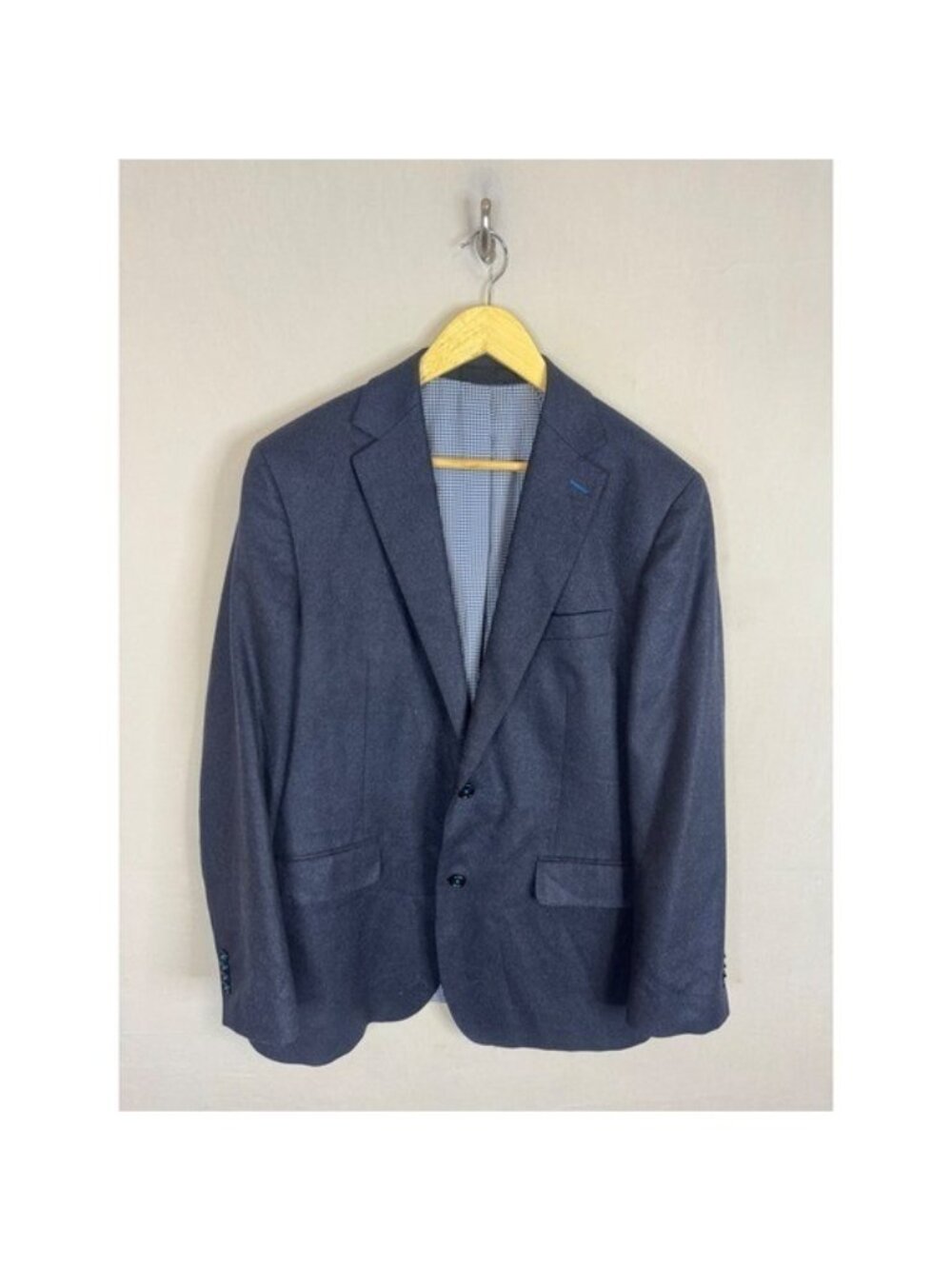 Paul Betenly Amicale Silk Cashmere Blazer Navy Blue Sport Coat Mens 42R